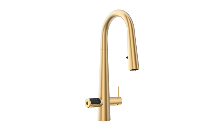 HydroTap Celsius Plus AIO with Pull-Down Sprayer Brushed Gold image